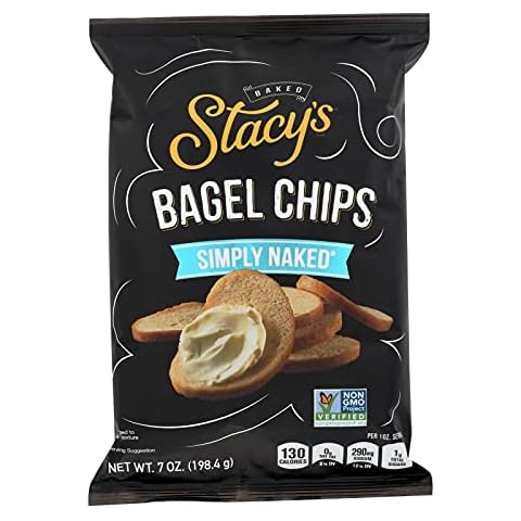 STACY'S PITA CHIPS, Bagel Chips,Simply Naked, Pack of 12, Size 7 OZ - No Artificial Ingredients GMO Free Cover