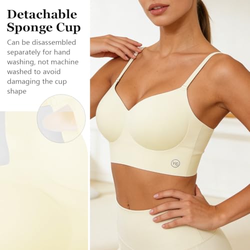 Image of SANNIDHI Low Back Bra for Women Wirefree Seamless Backless V Neck Bra with Padded Removeable