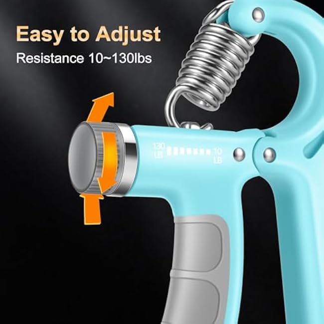 G-STORY Hand Grip Strengthener For game APP only for IOS 2 Pack Adjustable Resistance 10-130 lbs Forearm Exerciser£¬Grip Strength Trainer(2xBlue)