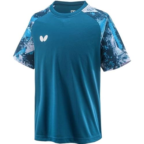 バタフライ(butterfly) ソルテノ・Tシャツ 卓球 半袖 Tシャツ (46080-196) アクアブルー SS