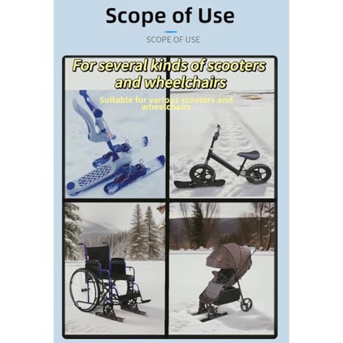 Plaque de ski pour poussette et vélo compatible roues 15-30cm - 3