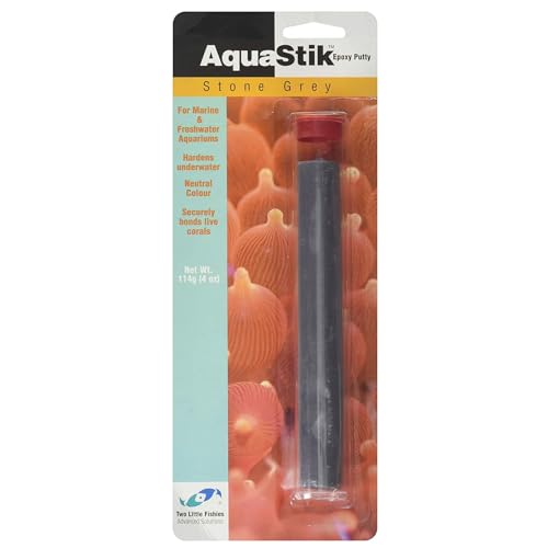Two Little Fishies AquaStik Stone Grey Epoxy Putty for Aquariums, 4 oz