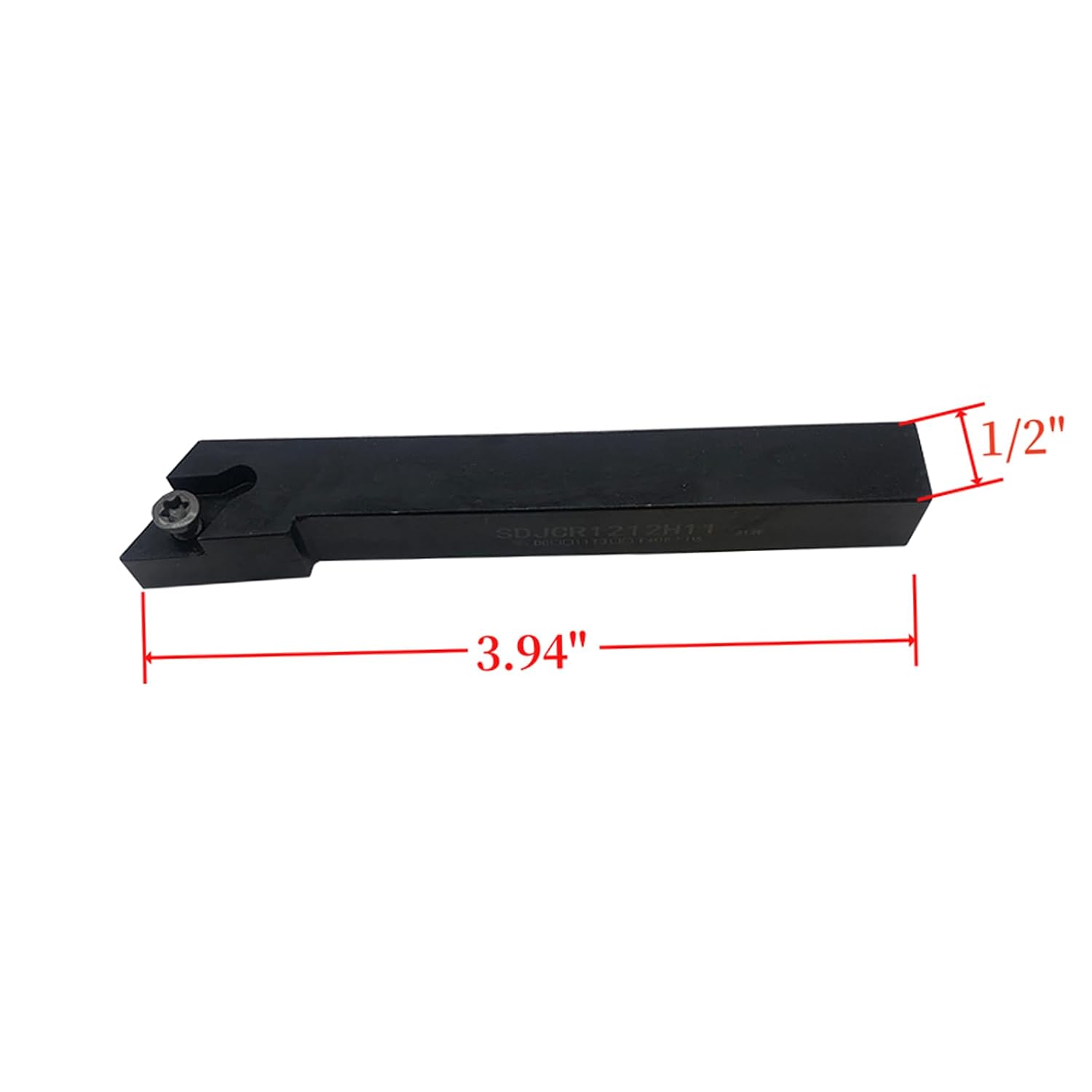 GBJ 1pcs SDJCR1212H11 Holder with 10pcs DCMT32.51 /DCMT11T304 Multilayer Coated CNC Lathe Inserts for SDJCR Lathe Turning Tool Holder Replacement Insert (1/2 holder with 10pcs DCMT32.51)