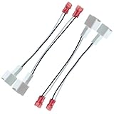 AFEISOL 4 Pcs 72-6514 Speaker Wiring Harness Replacement for Wrangler Ram Escape Fusion Front Rear Door Speaker Wiring Harness Adapter Door Speaker Plug Wire Harness(72-6514)