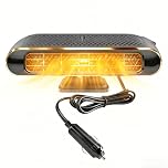 Portable Car Heater 12V, Fast Heating & Cooling Car Defroster Demister with 360° Rotatable Base, High Power Electric Car Heater Fan, Vehicle Heater for Winter Windshield Defogging & Air Purification