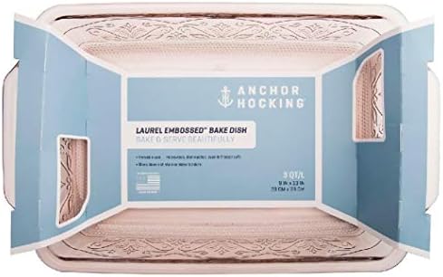 Anchor Hocking Laurel Embossed Baker 12937AHG17 - Thumbnail 3
