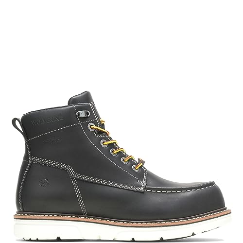Wolverine mens I-90 Durashocks Moc-toe Carbonmax 6' Work Boot, Black/White, 7