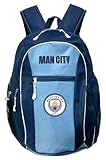 Icon Sports Manchester City Backpack, Officially Licensed Man City Adult Backpack With Soccer Ball Compartment