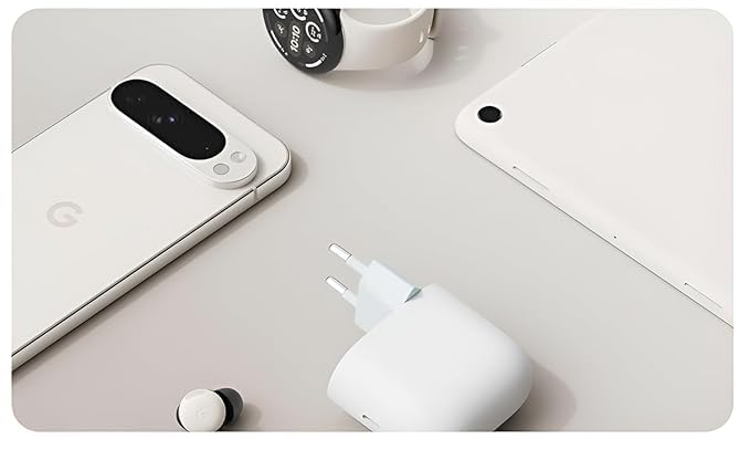 Image of Original Fast 45W C to C Charger Compatible with Google Pixel 9 Series 45W Fast Charging Support | White | Cable Included
