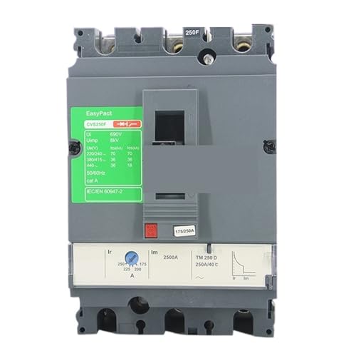 Disjoncteur boîtier moulé CVS250F TM250D 3P 250A, l'excellence pour la distribution d'énergie
