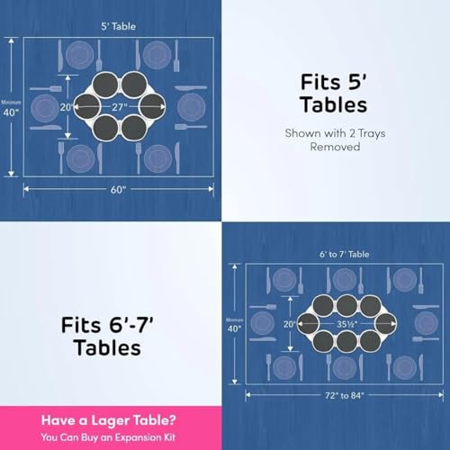 Plateau de service rotatif antidérapant pour table et restaurant