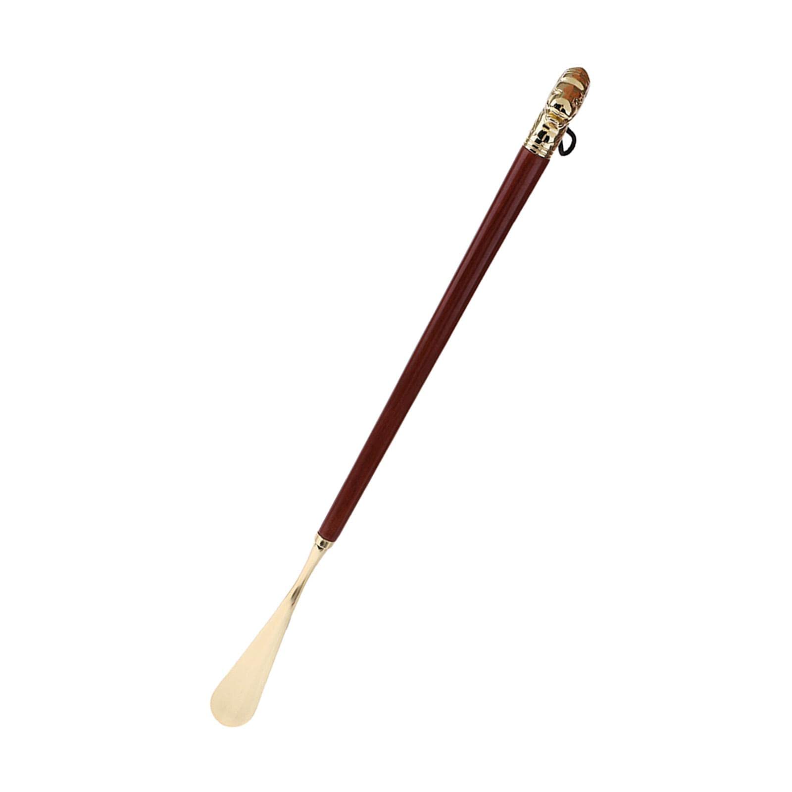 Herramienta Elevadora de Zapatos de 58 Cm con Mango para Facilitar El Calzado, Cabeza de león Oro