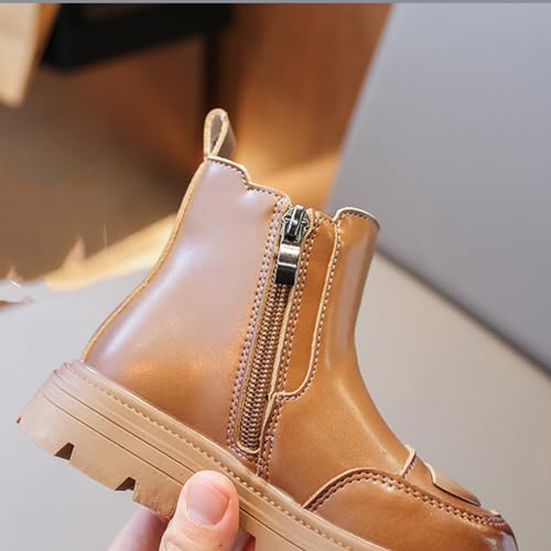 Girl Boots Kids Ankle Boots Chunky Low Heel Booties Western Walking Shoes Combat Ankle Work Boots with Zipper2