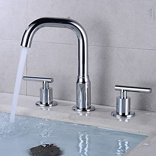 Mitigeur de lavabo de salle de bain 3 holse sans fuite en laiton