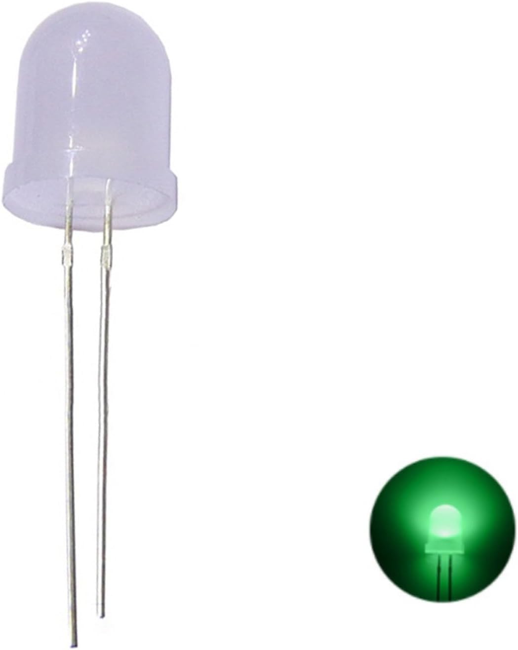 SaNzia 10 PCS 8mm LED Diode White Diffused Lighting Bulb Lamps Electronics Components Indicator Circuit Light Emitting Diodes (Color : Fog Yellow)