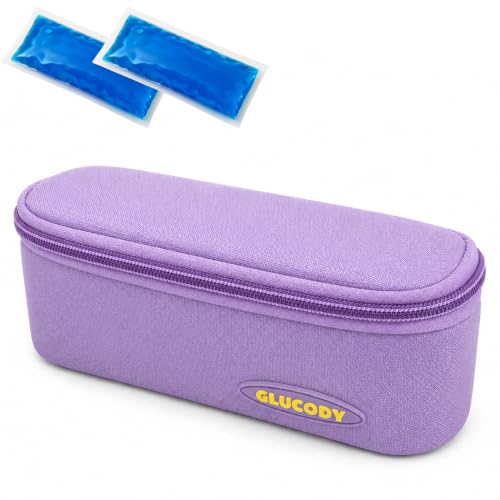Glucody Nevera Insulina Viaje 2 Geles Enfriadores Practica Y Resistente Nevera Medicamentos Portátil Diseñada Por Glucody Estuche Insulina Frio Morado Tamaño Pequeño