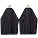 2 Pack Professional Hair Salon Cape with Adjustable Snap Closure/65x49inch Black Waterproof Hair Cutting Coloring Styling Gown, Beauty Supplies Makeup Cape Hairdressing Cape for Hair Stylist