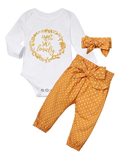 KANGKANG Newborn Baby Girl Clothes 0-3 Months Baby Clothes Girl Cute Baby Girl Outfits 3PC Set 0-3 Months