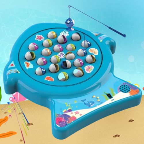 Image of PlayMagic Musical Fishing Board Game |Board Fish Game with Rotating Pond,21 Fishes&4 Fishing Poles|Sound Toy 4+Yrs|Indoor Musical Toy|Skill Development|Birthday /Return Gifts for Kids|Made in India