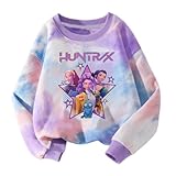 Genérico Sudadera KPOP Niña,2026 Sudadera sin Capucha Moda Anime con Estampada de Demon música Sudaderas Cómodo Y2K Sweatshirts para Niña de 2 a 14 Años 140 Dark Purple ES426