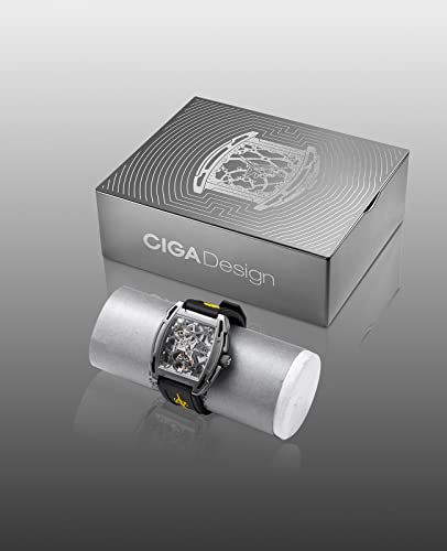 Ciga Design Z Series - Aircraft Carrier Version Automatic Mechanical Watch, Aircraft Shape Pointer Titanium Case Skeleton Tonneau Sapphire Crystal Wrist Watch With Aircraft Carrier Runway Strap #TOP6