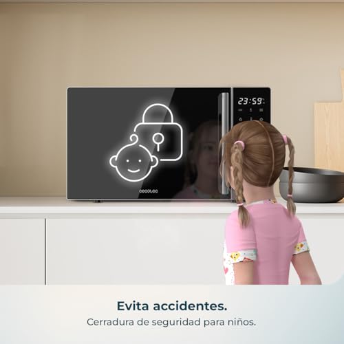 Miniatura 9 de Cecotec Microondas Digital Con Grill 28l Proclean 2800. 900w, Grill 1200w, Convección 2200w, 8 Programas, 5 Niveles De Potencia, Plato 315mm, Temporizador 60m, Seguridad Niños, Táctil