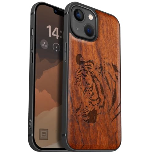 Étui Magnétique iPhone 13 en Bois pour une Protection Antichoc au Quotidien