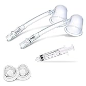 Unnderwiss Correttore Del Capezzolo Dell'Aspiratore Del Capezzolo - Estrattori Del Capezzolo Ventose Per Capezzoli Piatti E Invertiti Con Custodie (2 Setï)