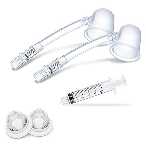 XSEXO Aspirador de pezones Corrector de pezones: extractores de pezones ventosas para pezones Planos e invertidos con Estuches de Transporte (2 Juegos)