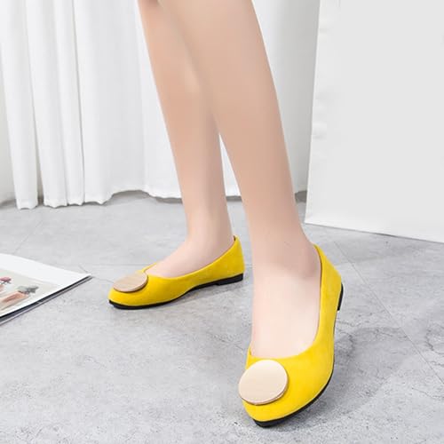 Office Flat Women Slip On Work Loafer Dolly Shoes3