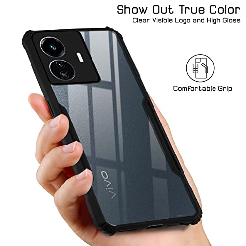 Image of Jkobi Back Cover Case for Vivo iQOO Z6 Lite 5G (Shockproof with Polycarbonate Clear Panel | Professional Black)