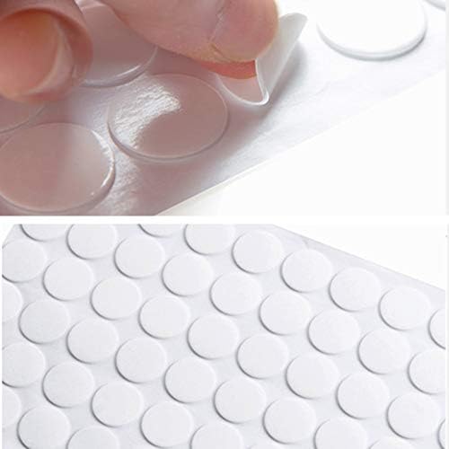 20mm x 280 Pieces Double Sided Sticky Dots Stickers Removable Round Putty Clear Sticky Tack No Trace Sticky Putty Waterproof Small Stickers for Festival Decoration, Transparent, Adhesive,Strong Pad