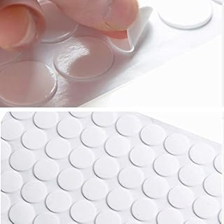 20mm x 280 Pieces Double Sided Sticky Dots Stickers Removable Round Putty Clear Sticky Tack No Trace Sticky Putty Waterproof Small Stickers for Festival Decoration, Transparent, Adhesive,Strong Pad