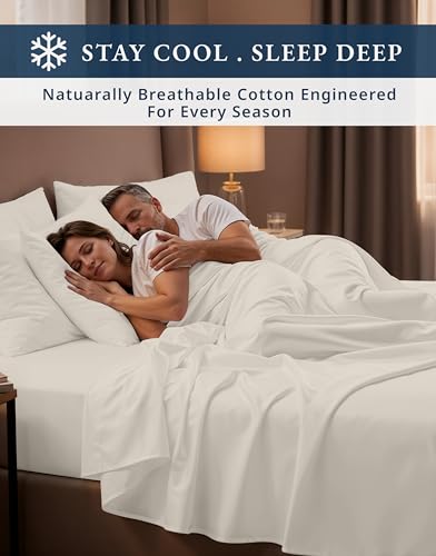 Image of LANE LINEN Queen Size Sheets Deep Pocket Egyptian Cotton Sateen - Sea Salt | Black Sheets Queen - 4-Piece Set, For A Luxurious Night's Sleep, For Guests And Everyday Use, Guest-Ready Comfort