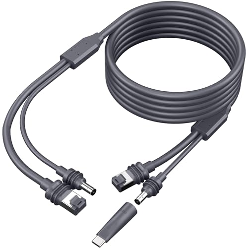 Hugener 2 in 1 Starlink Mini Cable 16.4FT/5M, DC/USB C Charging + Ethernet Cable, Replacement Starlink Mini Power Accessories