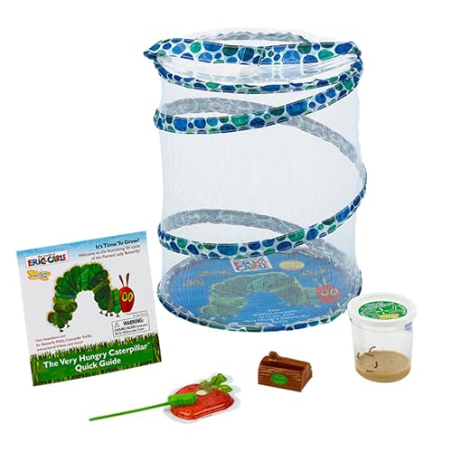 Insect Lore World of Eric Carle, The Very Hungry Caterpillar Butterfly Growing Kit with Live Caterpillars