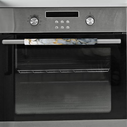 Image of Pardick Refrigerator Door Handle Covers Set of 2, Grey Marble Fridge Handle Covers Appliance Handle Covers Protector for Microwave Oven Stove Dishwasher, Keep Your Kitchen Appliance Clean