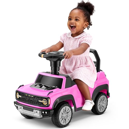 First Ride On Licensed Ford Bronco Raptor Toddler Push Car, Toddler Foot-to-Floor Ride on Car w/Horn, Music and Hidden S - Detailed View