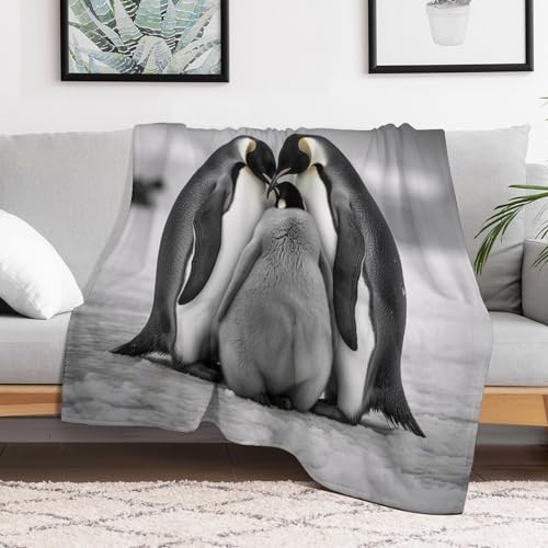 Couverture pingouin chaude pour calmer les nuits fraîches de bébé
