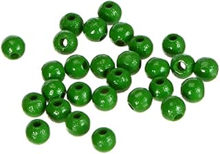 Efco Wooden Beads Hole, Apple,Green 6mm 110-Piece
