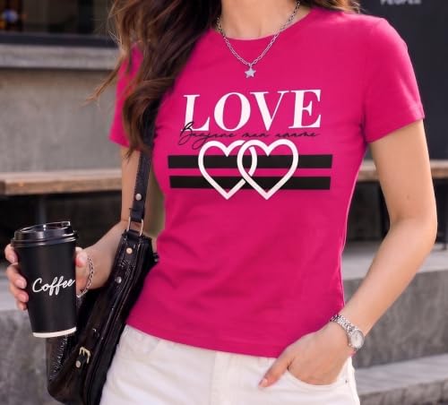 Image of Preneum Women's Graphic Printed T-Shirt, Round Neck Half Sleeve Casual Slim Fit Cotton Blend Tee, College, Office & Travel