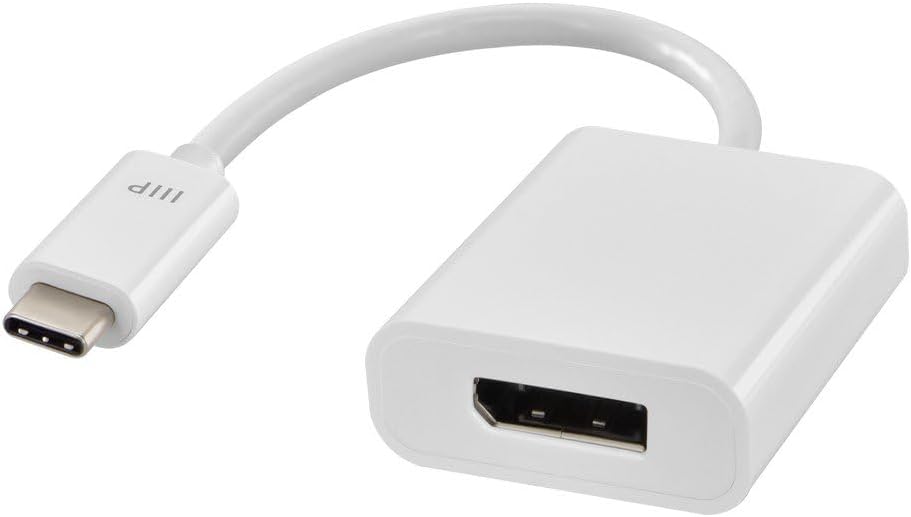 Monoprice USB-C to DisplayPort 1.2 Adapter - Plug-n-Play, Supports Resolutions up to 4k @60Hz, White - Select Series