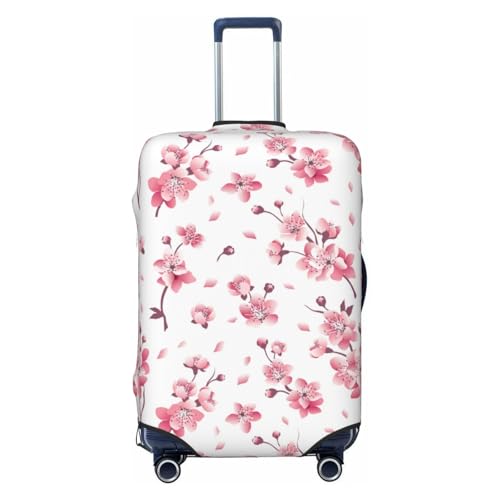 Pink berry blossom Floral elegance Travel Luggage Covers - Elasticity Suitcase Covers Protector for Luggage 18-32 Inch