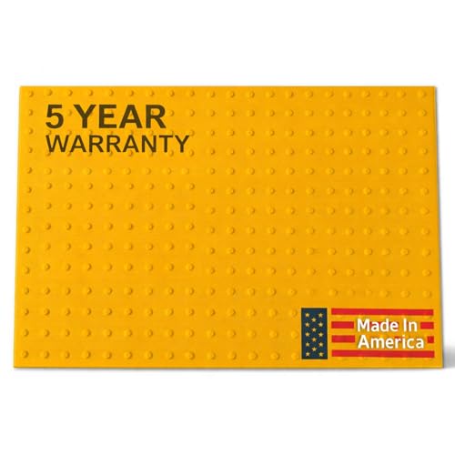 Sandbaggy Cast-in-Place ADA Pads - USA Made Truncated Domes | ADA/DOT Compliant | 5 Year Warranty (2, Yellow, 24" x 48")