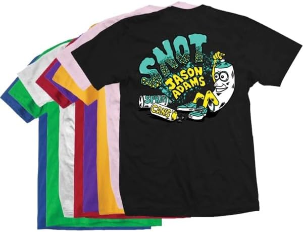 Snot Wheel Co. Spray Can Black Men's Short Sleeve T-Shirt - Large