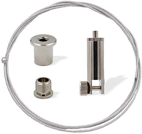 Produktbild von Eco-Abhängeset Für Spuckschutz & Displays – 1500mm, Messing, Für Platten Bis 6mm