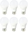 Amazon Basics 60 Watt Equivalent, Soft White, Non-Dimmable, 15,000 Hour Lifetime, A19 LED Light Bulb | 6-Pack