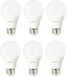 AmazonBasics 75 Watt Equivalent, Daylight, Non-Dimmable, A19 LED Light Bulb | 6-Pack
