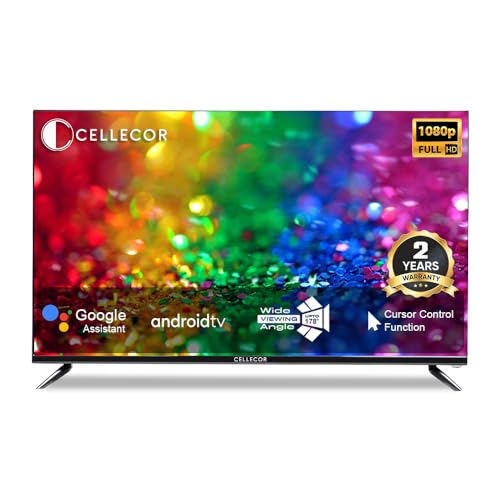 Image of CELLECOR 100 cm (40 inch) Full HD LED Smart Android TV with Voice Remote | Play Store | E40P - Free Installation - Black