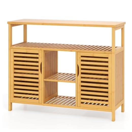 Bamboo Bathroom Storage Cabinet Organizer
